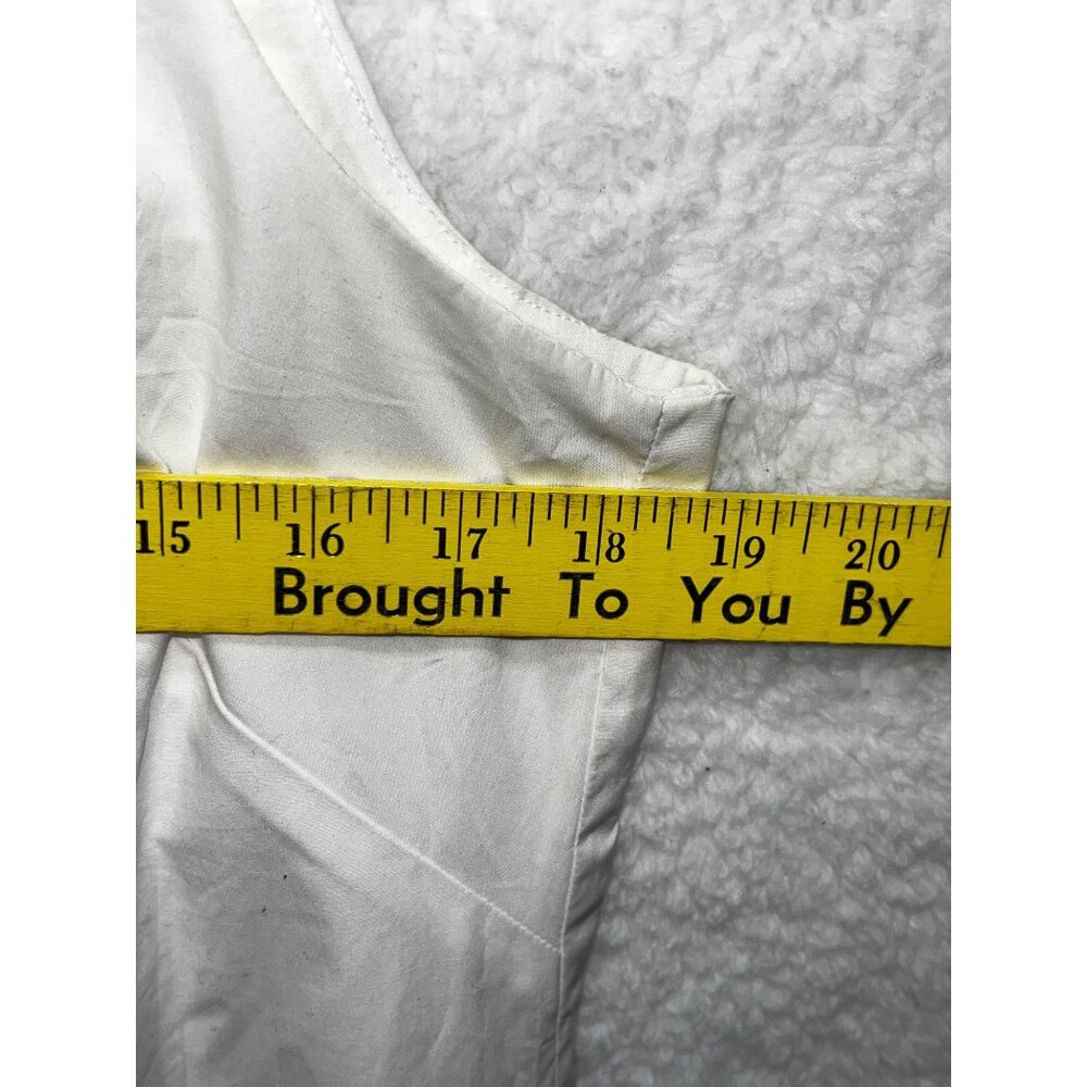 Banana Republic White Sleeveless Maxi Dress w Tie Neck Size 10 Made In India - Picture 4 of 5